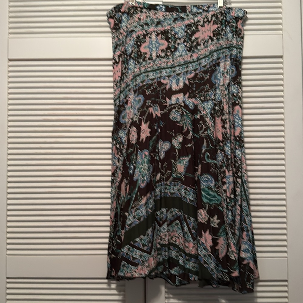 COLDWATER CREEK Boho Floral Midi Skirt - Picture 1 of 7